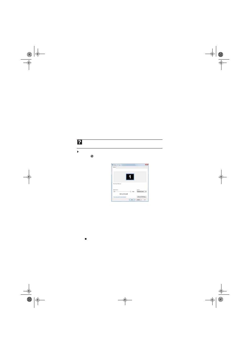 Changing windows screen settings, Changing color depth and screen resolution, To change the color depth or screen resolution | Low (8-bit) = 256 colors, Medium (16-bit) = 65,500 colors, 5 click ok, then click yes to save your changes, Changing color depth and screen | eMachines Flat Panel Monitor User Manual | Page 20 / 32