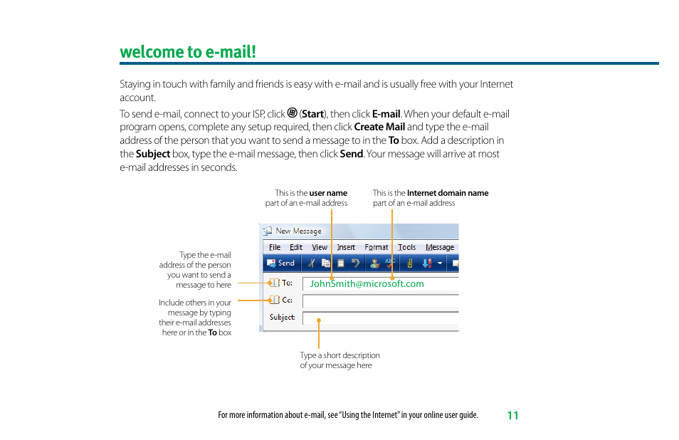 Welcome to e-mail | eMachines 8513036R User Manual | Page 11 / 24