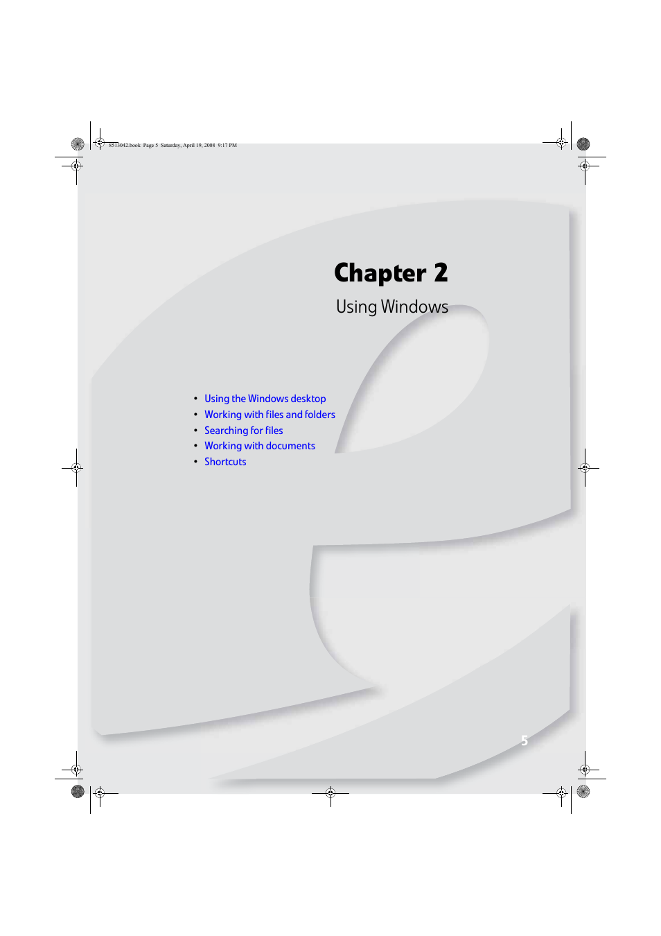 Using windows, Chapter 2 | eMachines 8513042 User Manual | Page 11 / 96