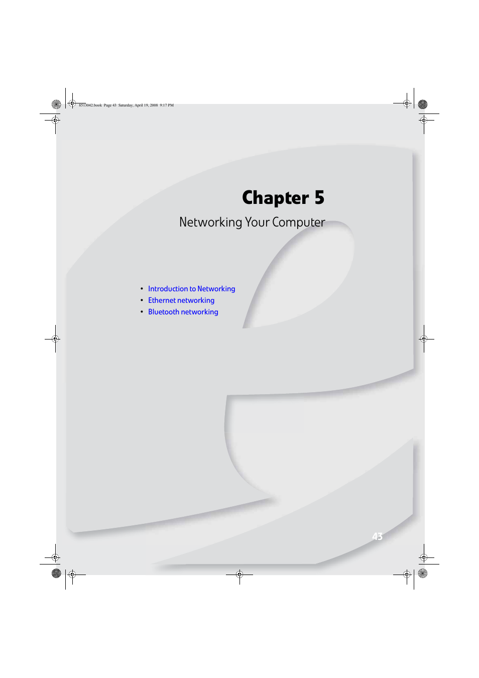 Networking your computer, Chapter 5 | eMachines 8513042 User Manual | Page 49 / 96