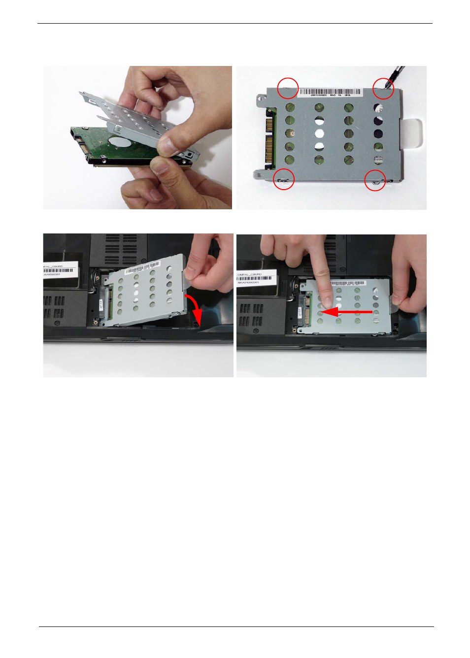 Replacing the hard disk drive module | eMachines D720 User Manual | Page 113 / 174