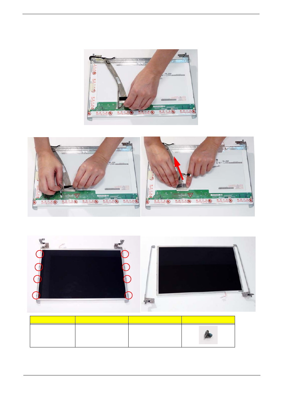 Removing the lcd brackets and fpc cable | eMachines D720 User Manual | Page 91 / 174