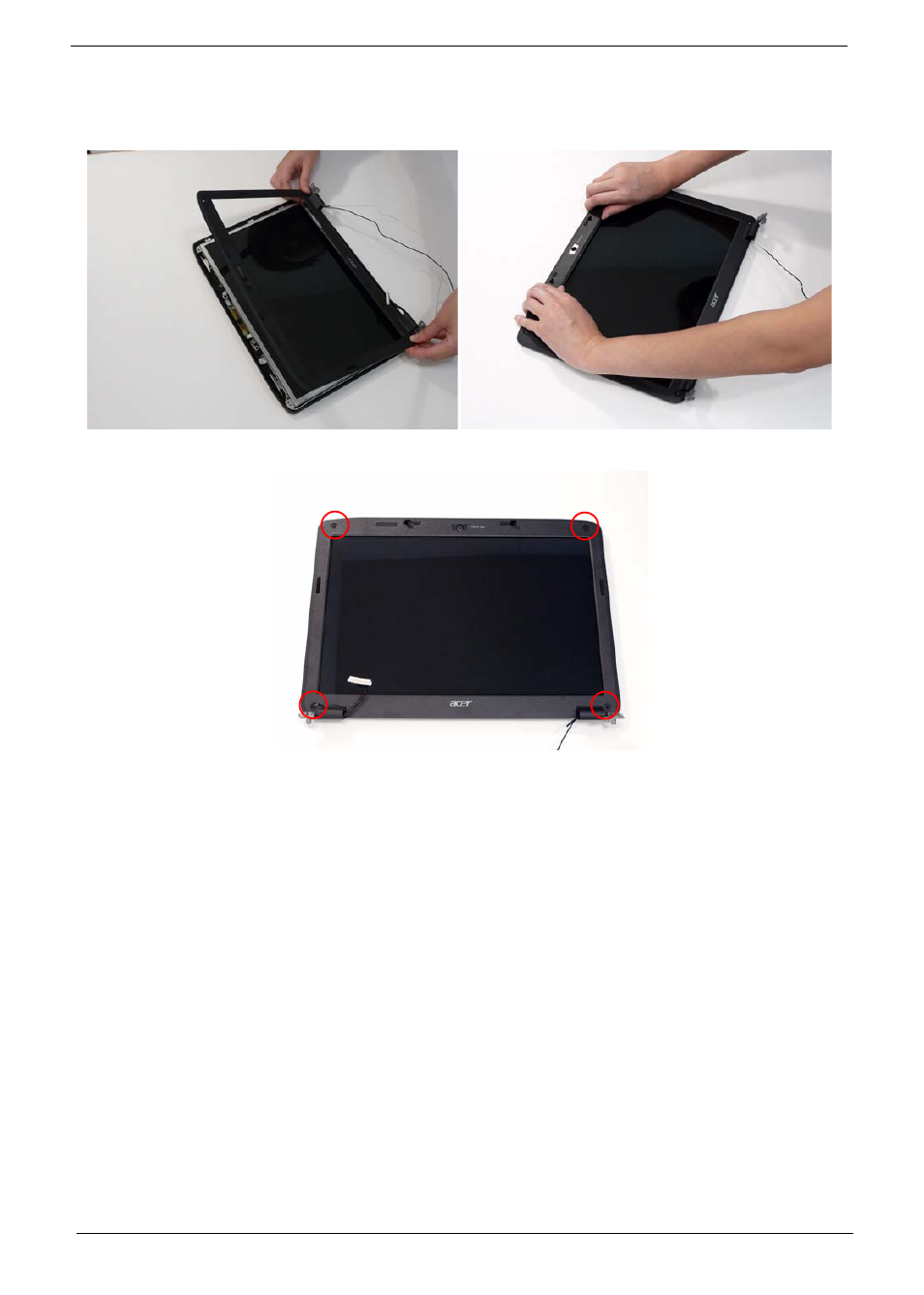 Replacing the lcd bezel | eMachines D720 User Manual | Page 98 / 174