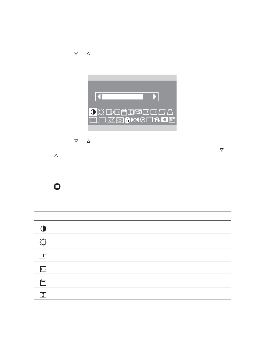 On-screen display menu options | eMachines 17f3 User Manual | Page 10 / 24