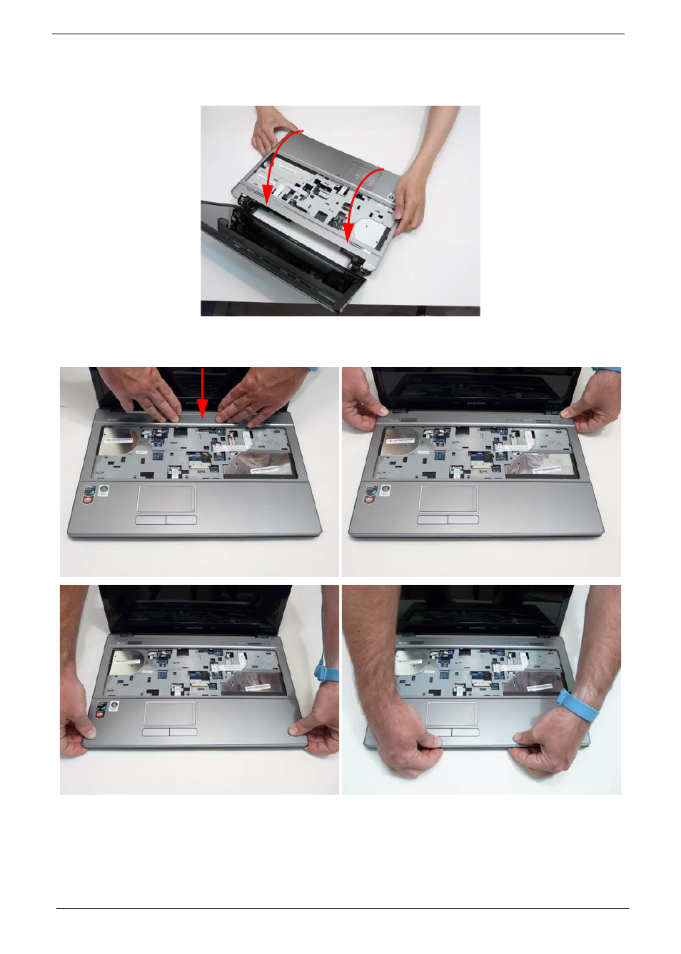 Replacing the upper cover | eMachines E628 User Manual | Page 140 / 224