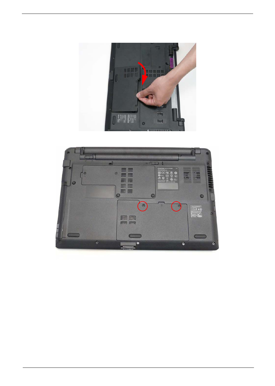 Replacing the lower covers | eMachines E628 User Manual | Page 153 / 224