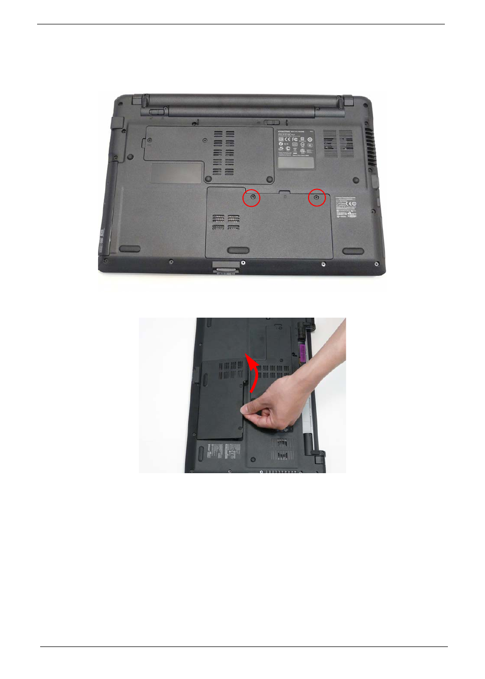 Removing the hard disk drive module | eMachines E628 User Manual | Page 56 / 224