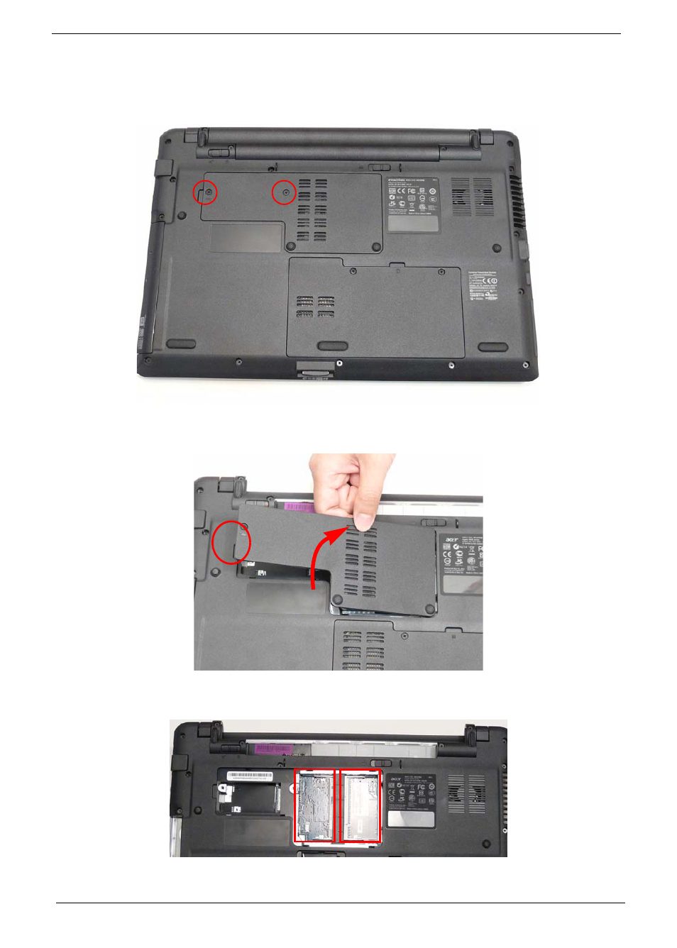 Removing the dimm module | eMachines E628 User Manual | Page 62 / 224