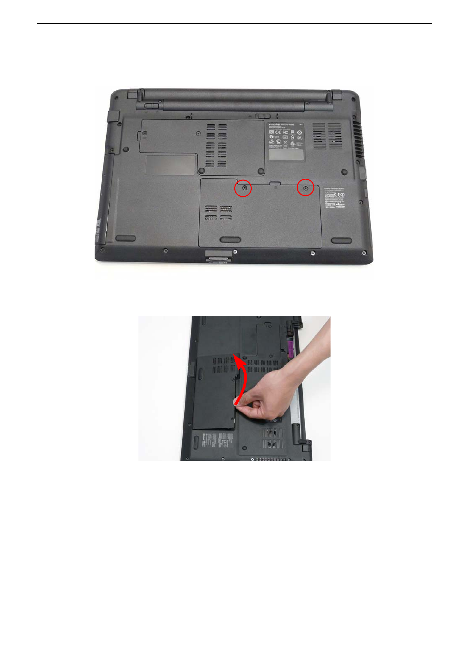 Removing the wlan board | eMachines E628 User Manual | Page 65 / 224