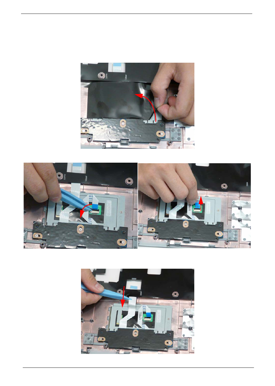 Removing the button board | eMachines E628 User Manual | Page 76 / 224