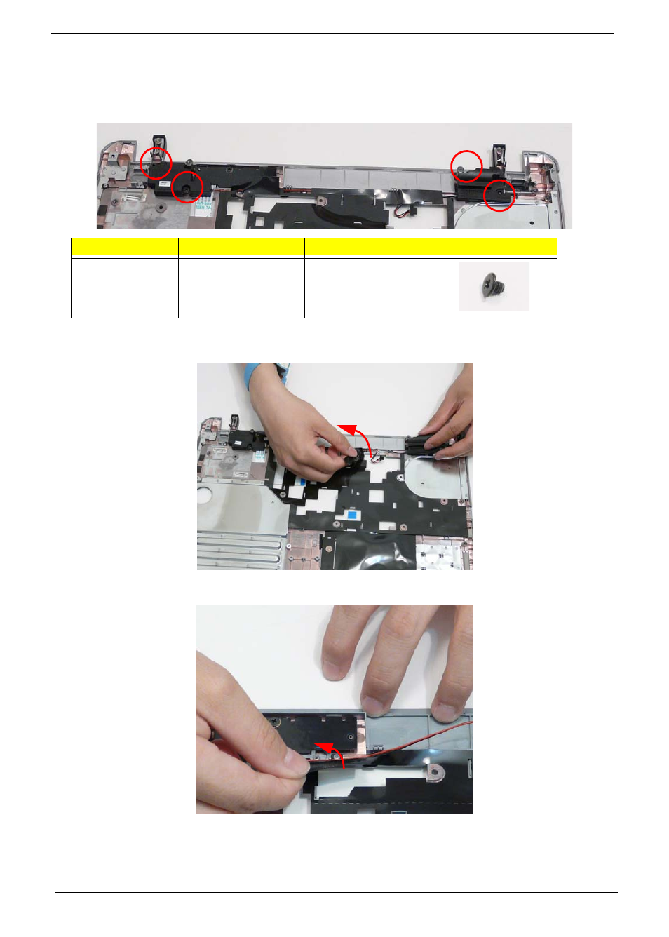 Removing the speaker modules | eMachines E628 User Manual | Page 82 / 224