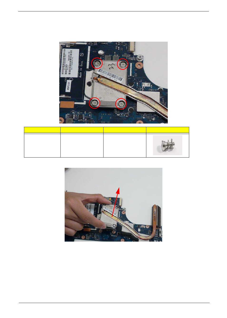 Removing the thermal module | eMachines E628 User Manual | Page 97 / 224