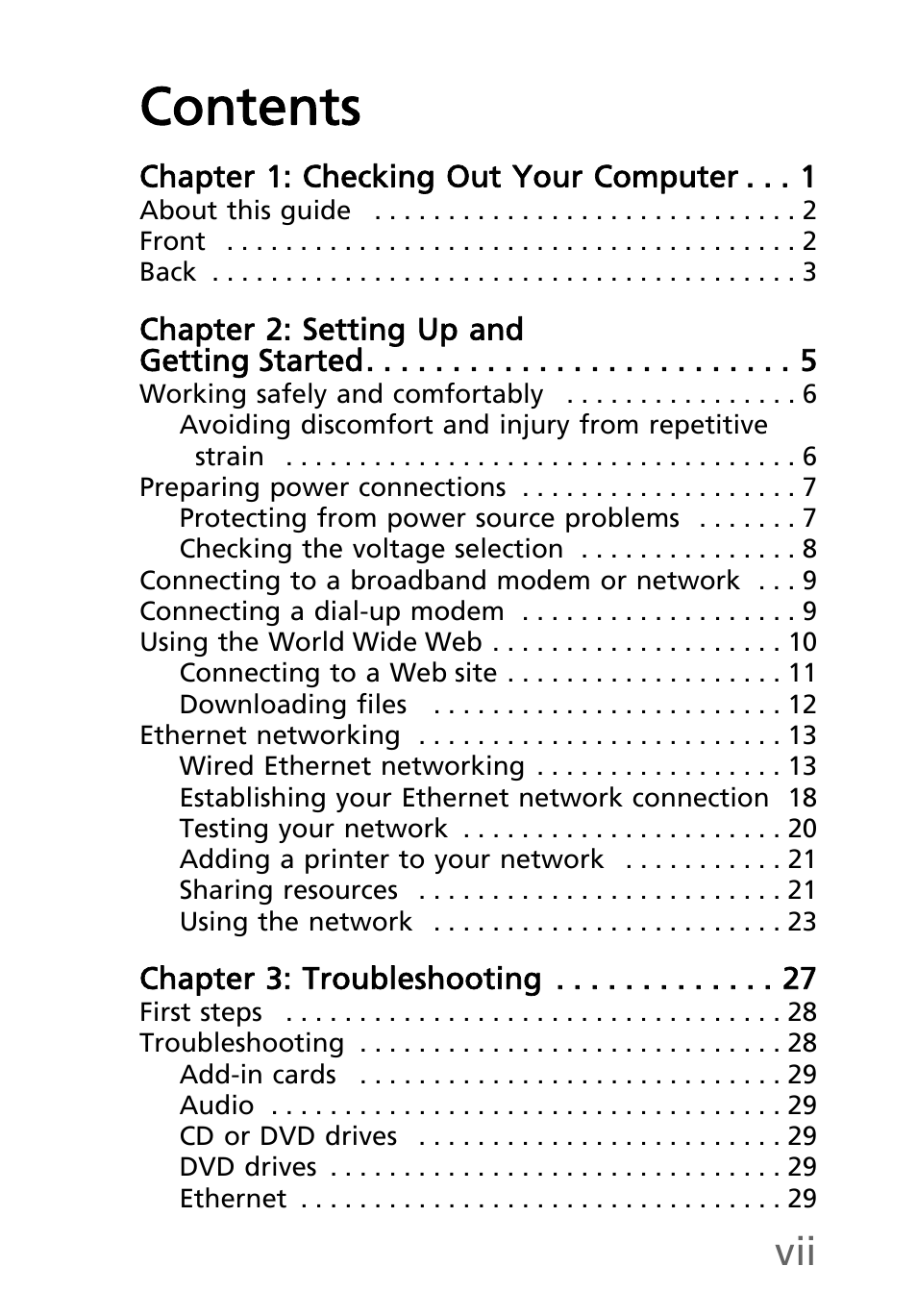 eMachines EL1300 User Manual | Page 9 / 80