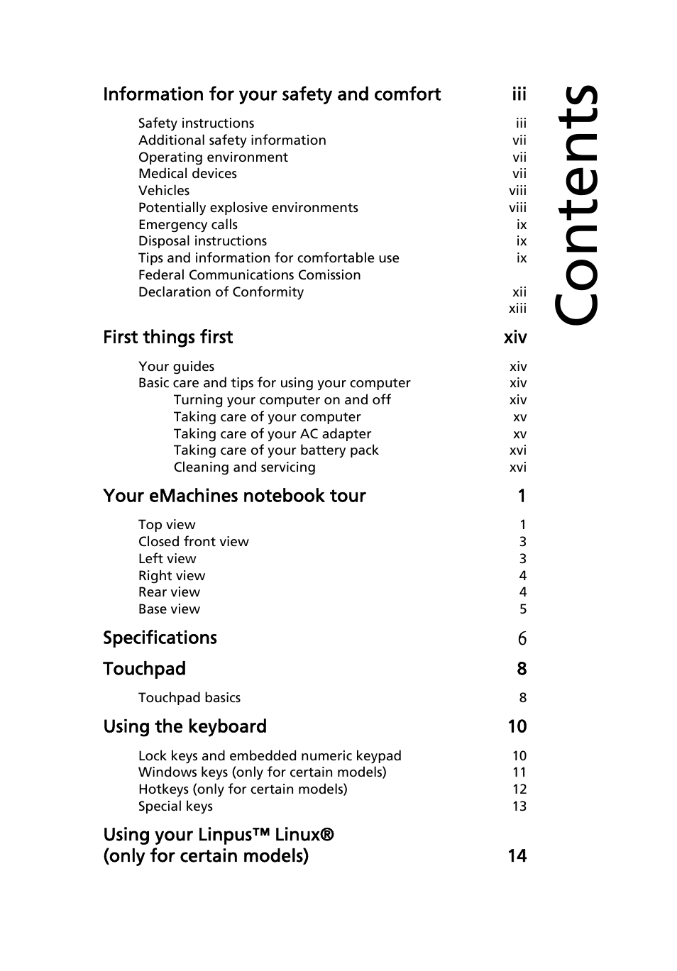 eMachines E510 Series User Manual | Page 17 / 64