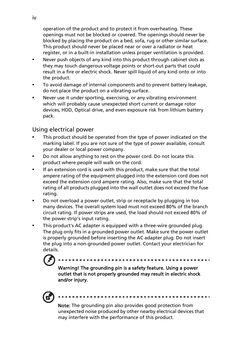 eMachines E510 Series User Manual | Page 4 / 64