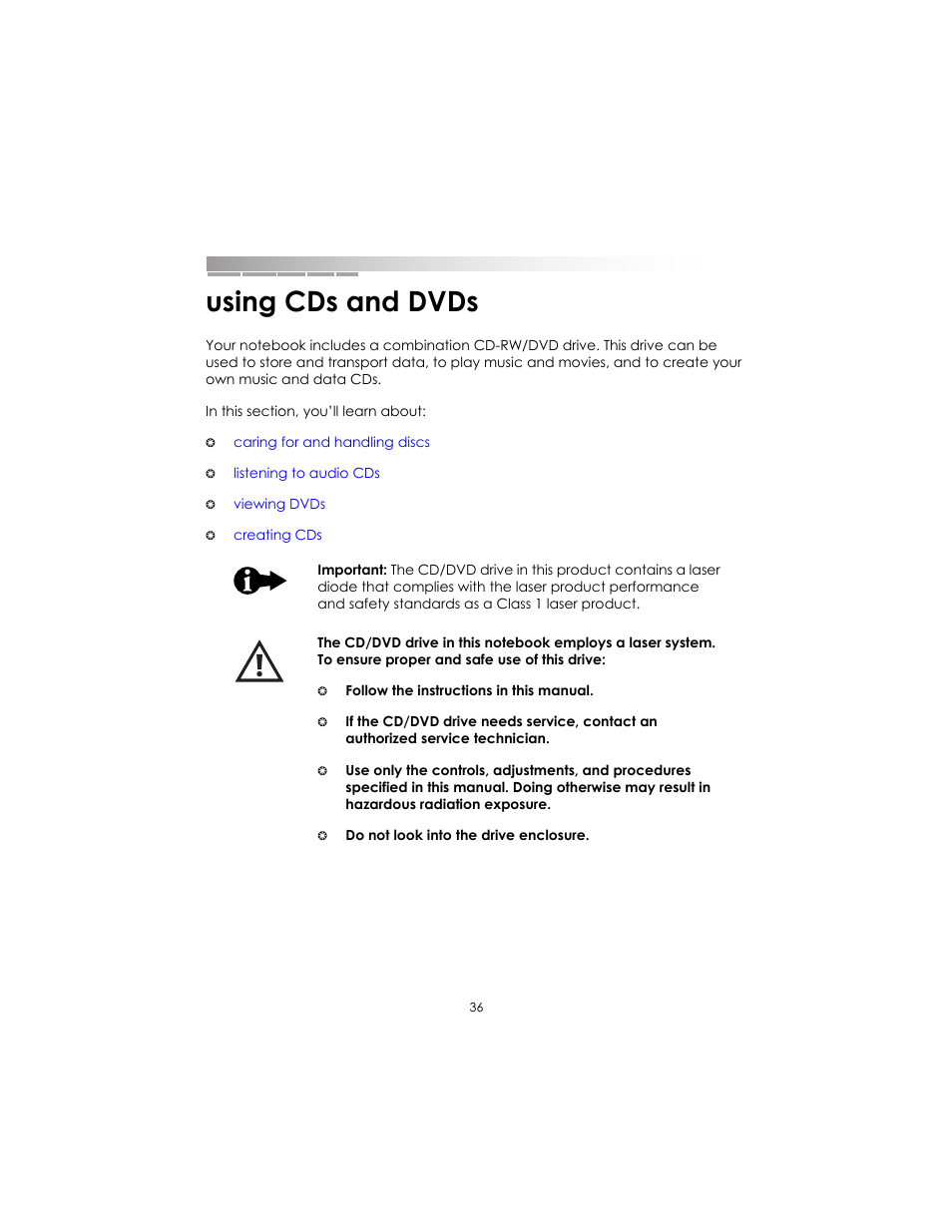 Using cds and dvds | eMachines AAFW53700001K0 User Manual | Page 35 / 77