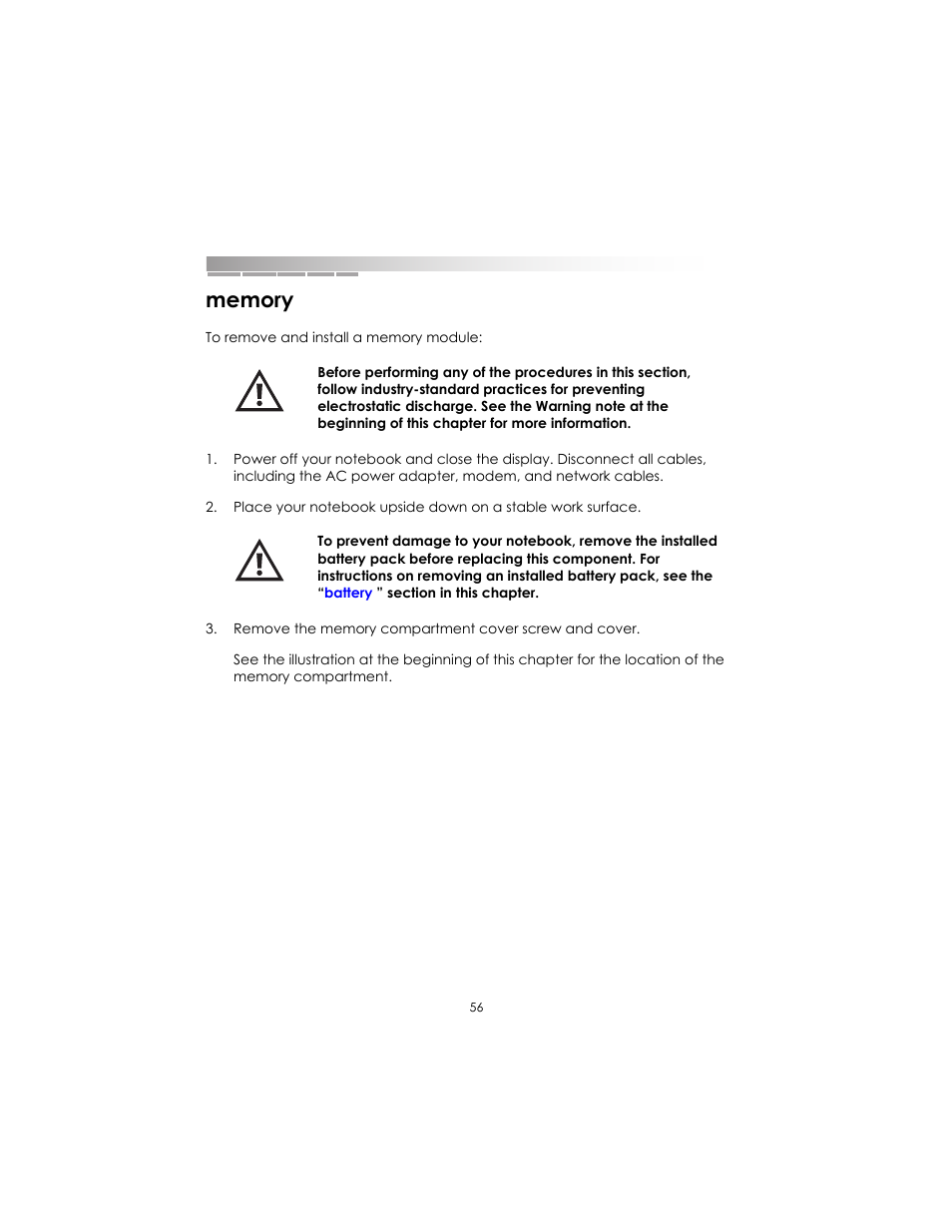 Memory | eMachines AAFW53700001K0 User Manual | Page 55 / 77