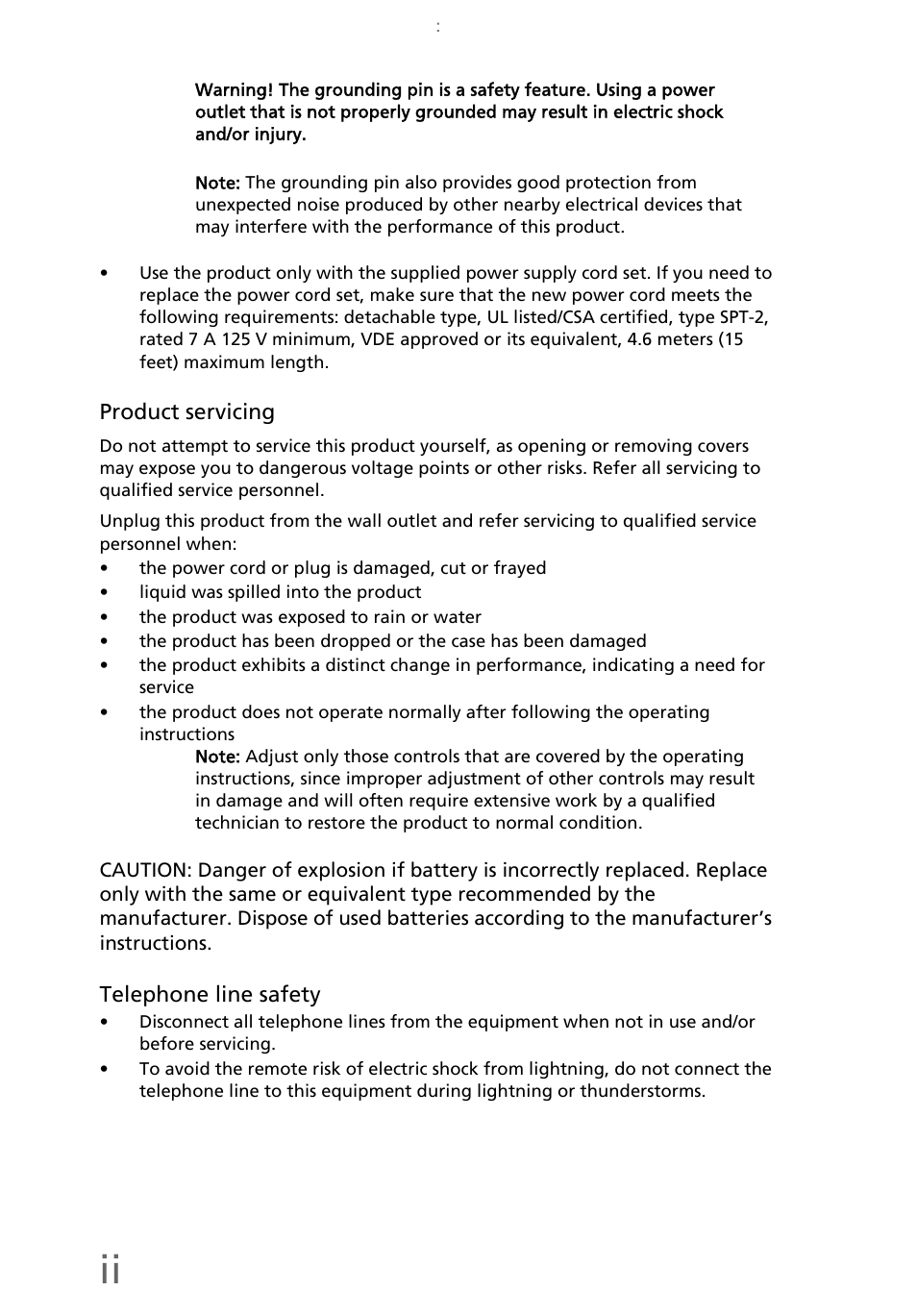 eMachines EL1200 Series User Manual | Page 4 / 82
