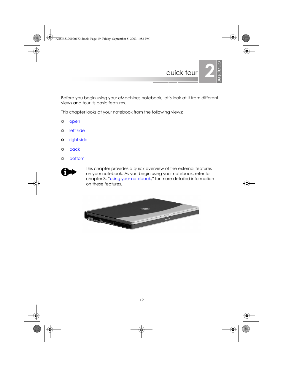Quick tour | eMachines Notebooks User Manual | Page 18 / 78