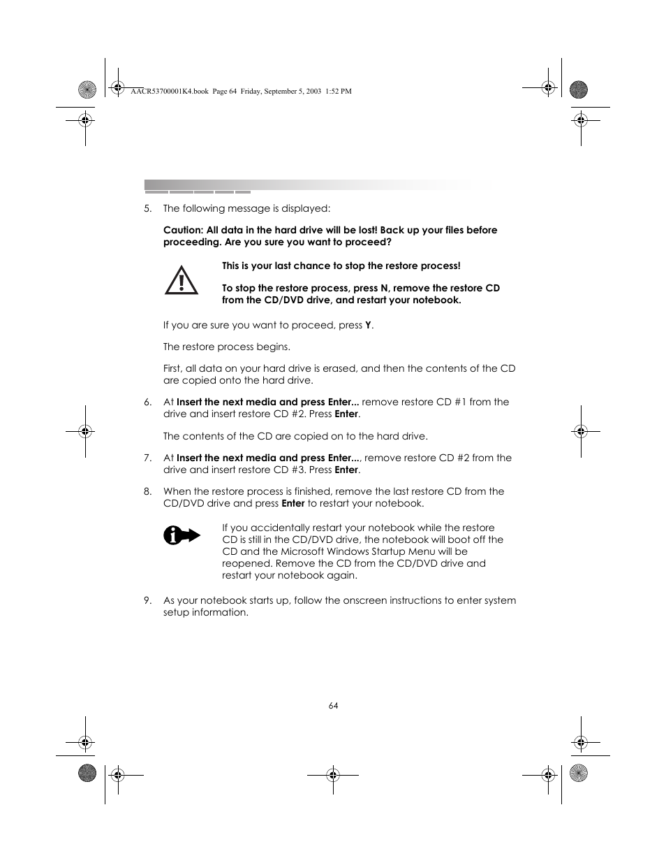 eMachines Notebooks User Manual | Page 62 / 78
