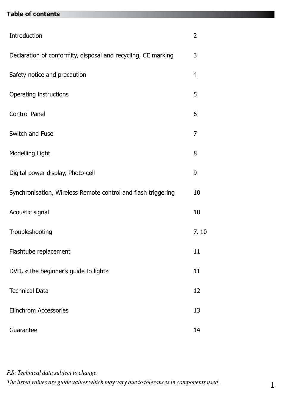 Elinca BX 100 User Manual | Page 2 / 16