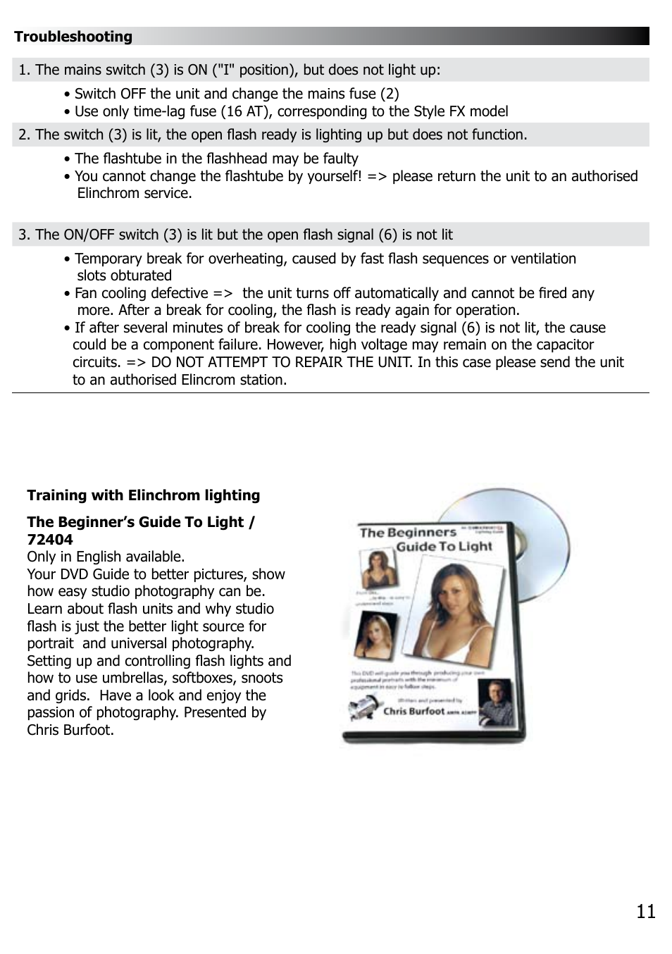 Elinca FX 100 User Manual | Page 12 / 16