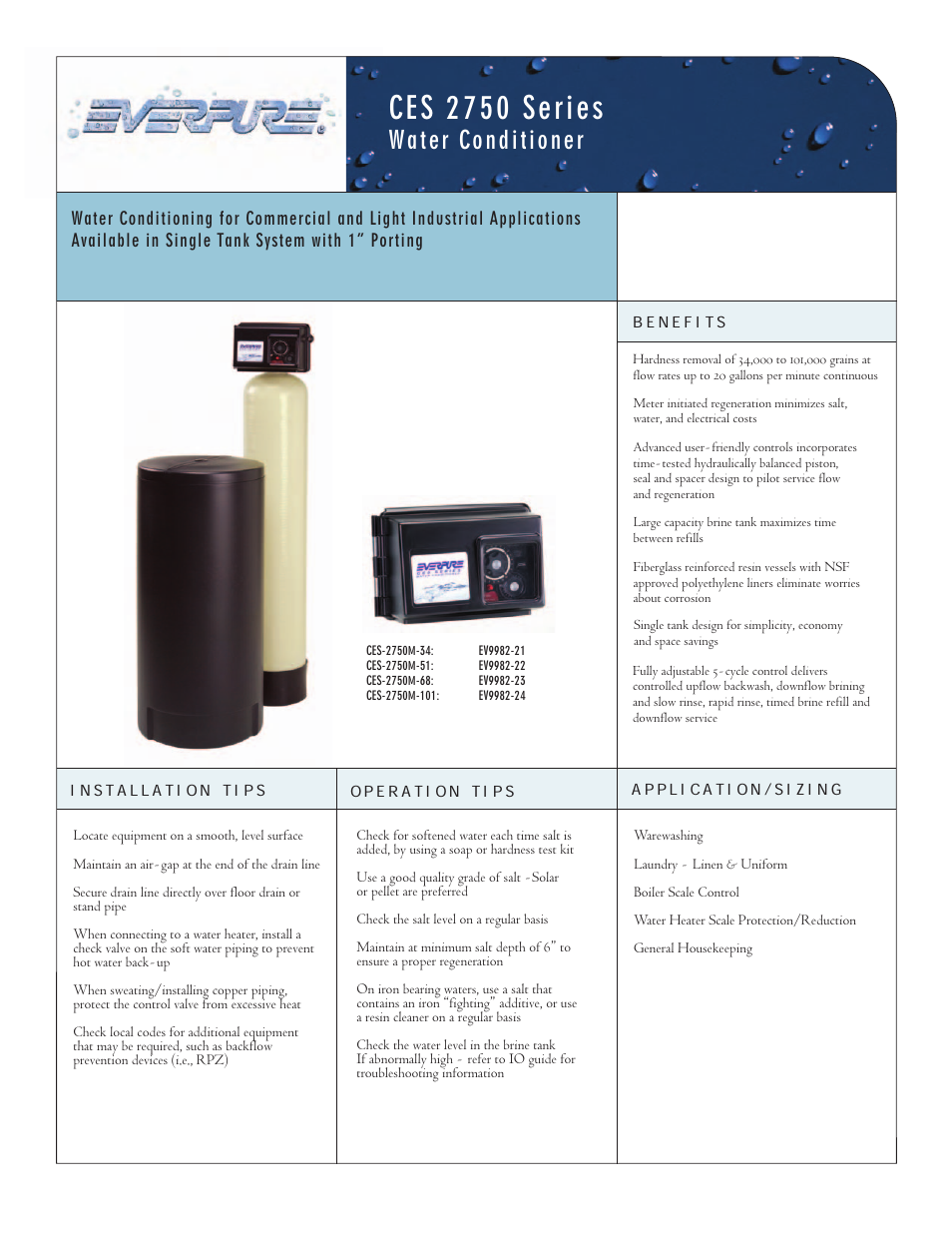 Everpure CES-2750M-51 User Manual | 2 pages