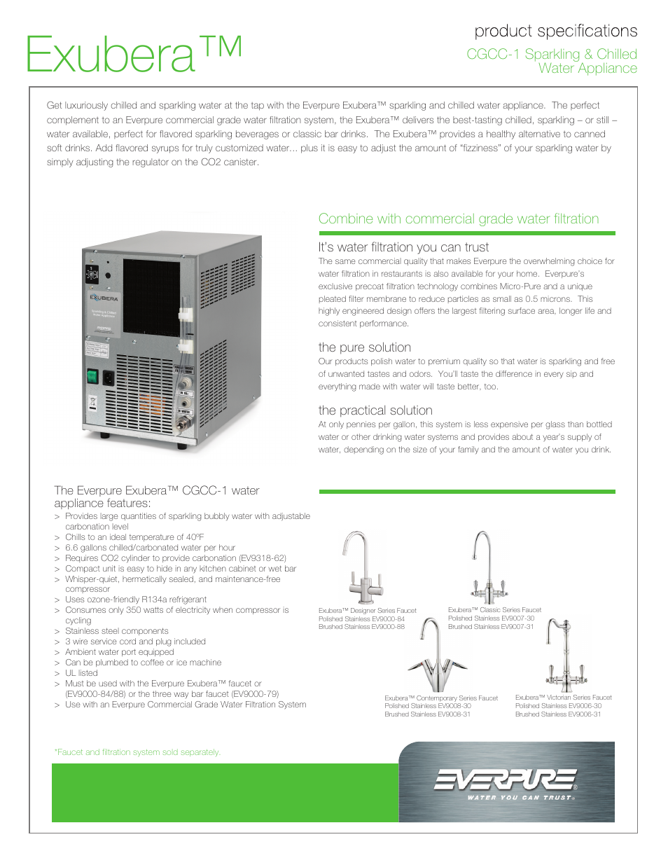 Everpure Exubera CGCC-1 User Manual | 2 pages