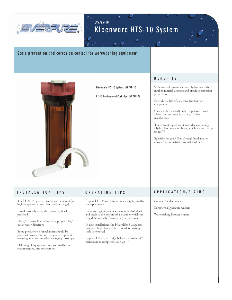 Everpure HTS-10 User Manual | 2 pages