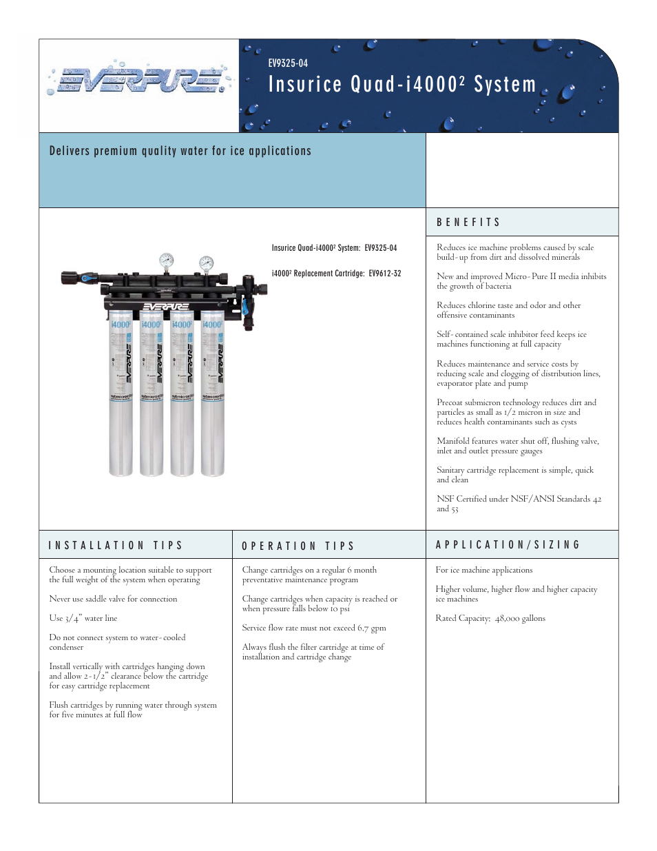 Everpure EV9325-04 User Manual | 2 pages