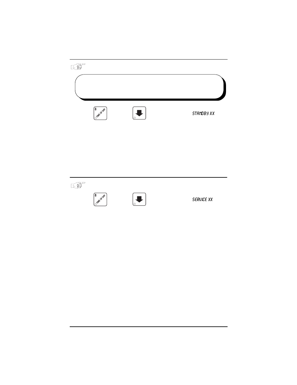 Select a standby message, Select an out-of-service message | Everpure 327 User Manual | Page 54 / 88