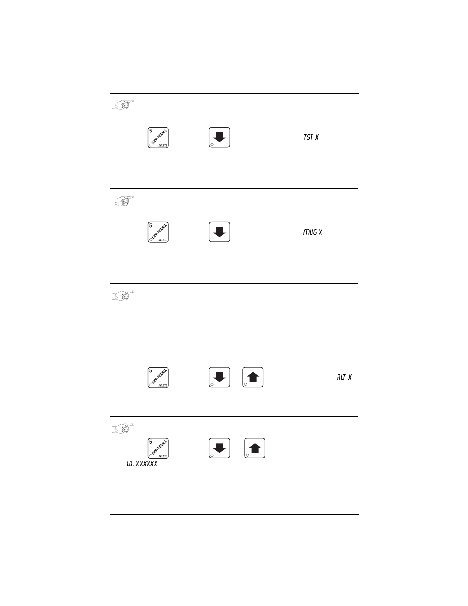 View number of test vends, View number of mug vends, View number of alt vends | View machine id number | Everpure 327 User Manual | Page 67 / 88