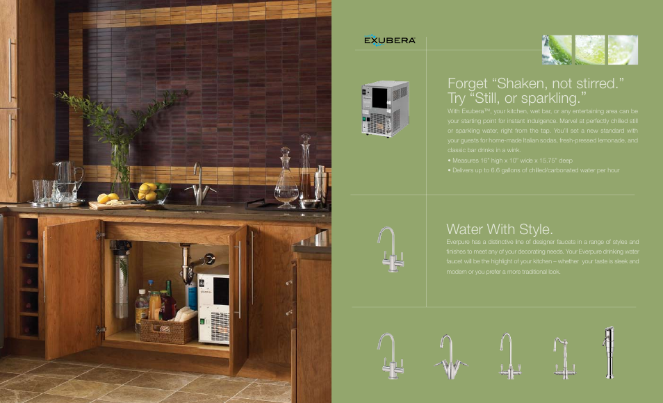 Water with style | Everpure Exubera Sparkling & Chilled Water Dispenser User Manual | Page 3 / 5