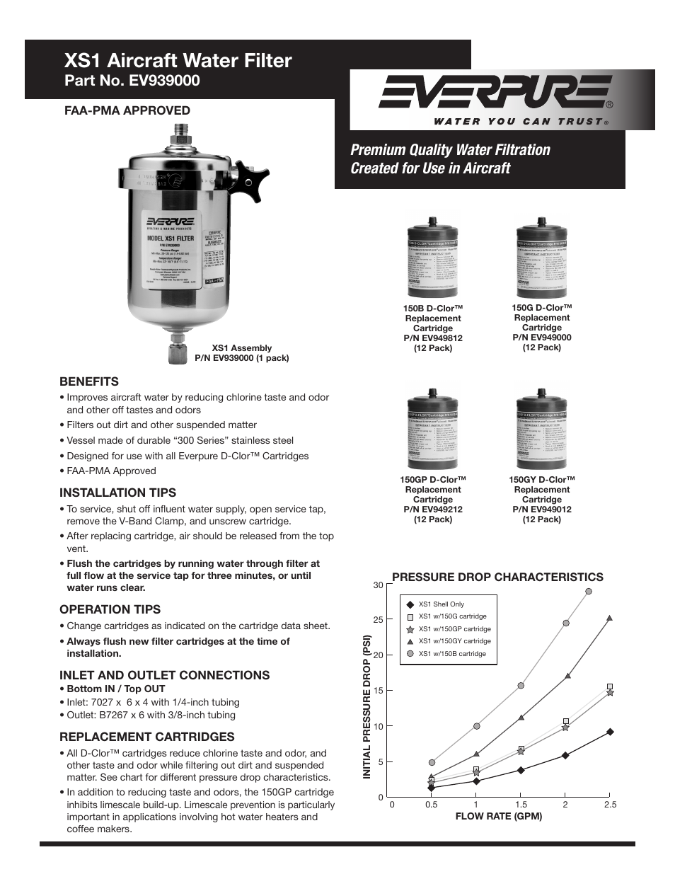 Everpure EV939000 User Manual | 2 pages