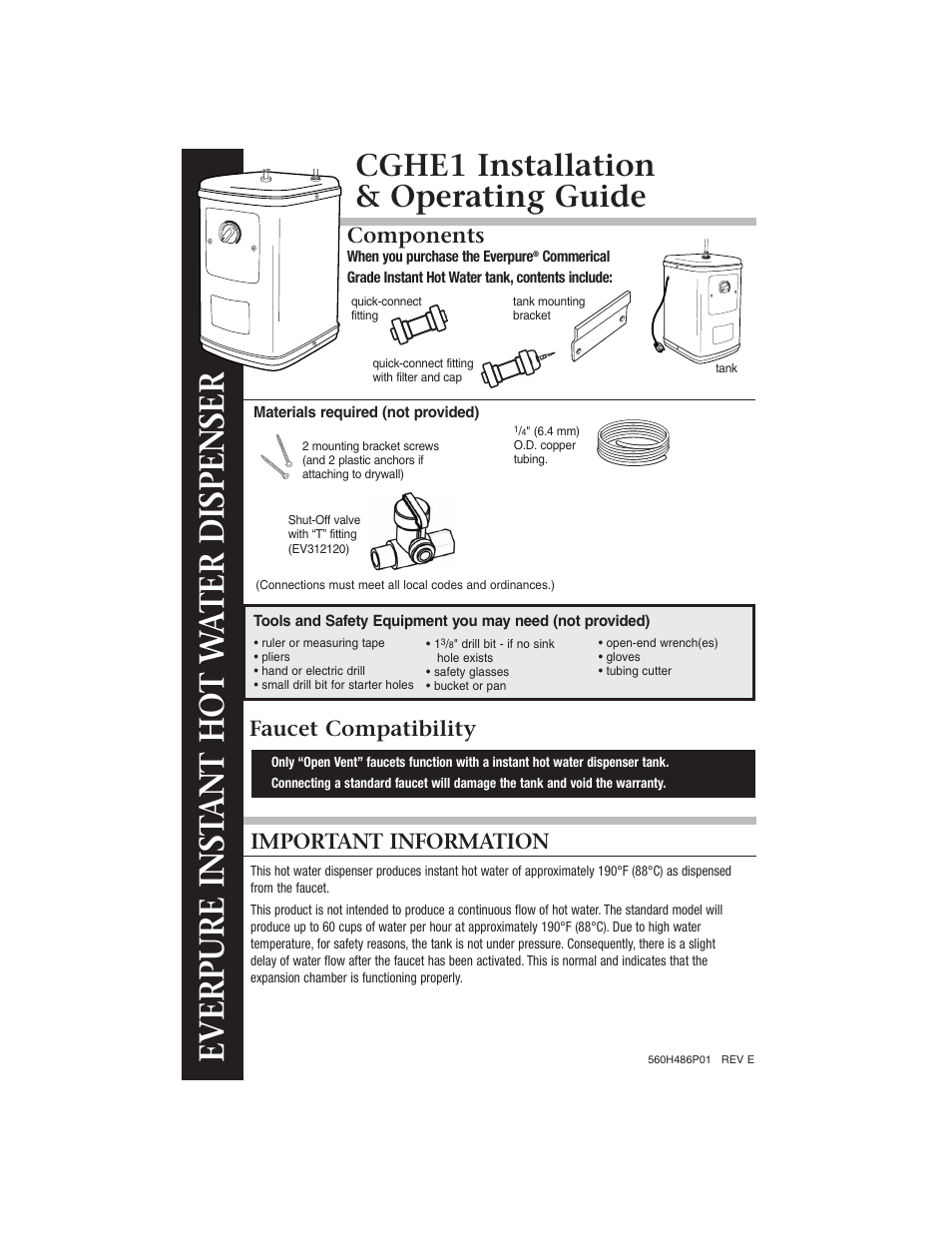 Everpure CGHE1 User Manual | 8 pages