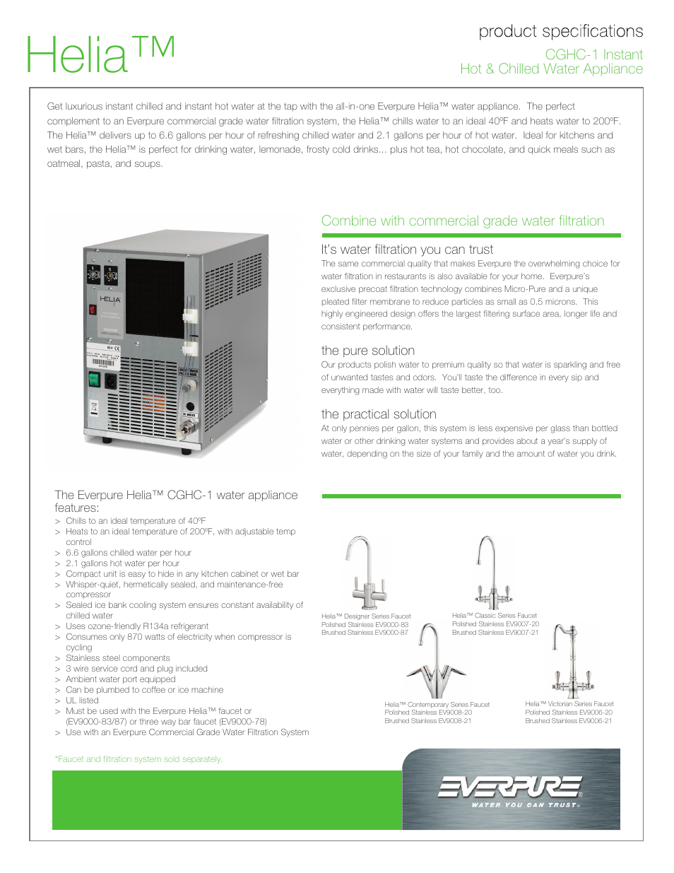 Everpure Helia CGHC-1 Instant User Manual | 2 pages