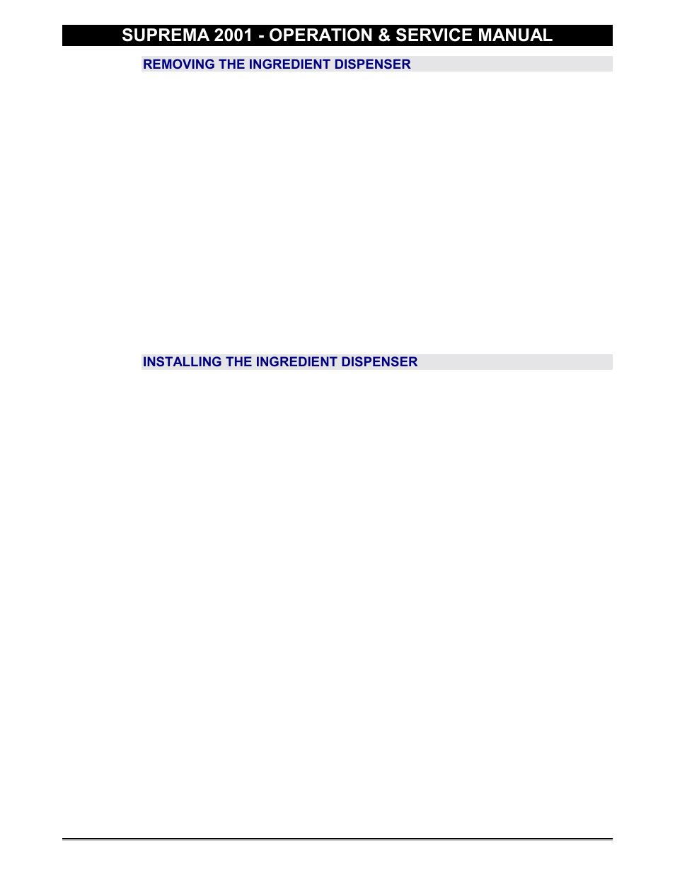 Ingredient dispenser, Suprema 2001 - operation & service manual | Everpure 2001 User Manual | Page 50 / 60