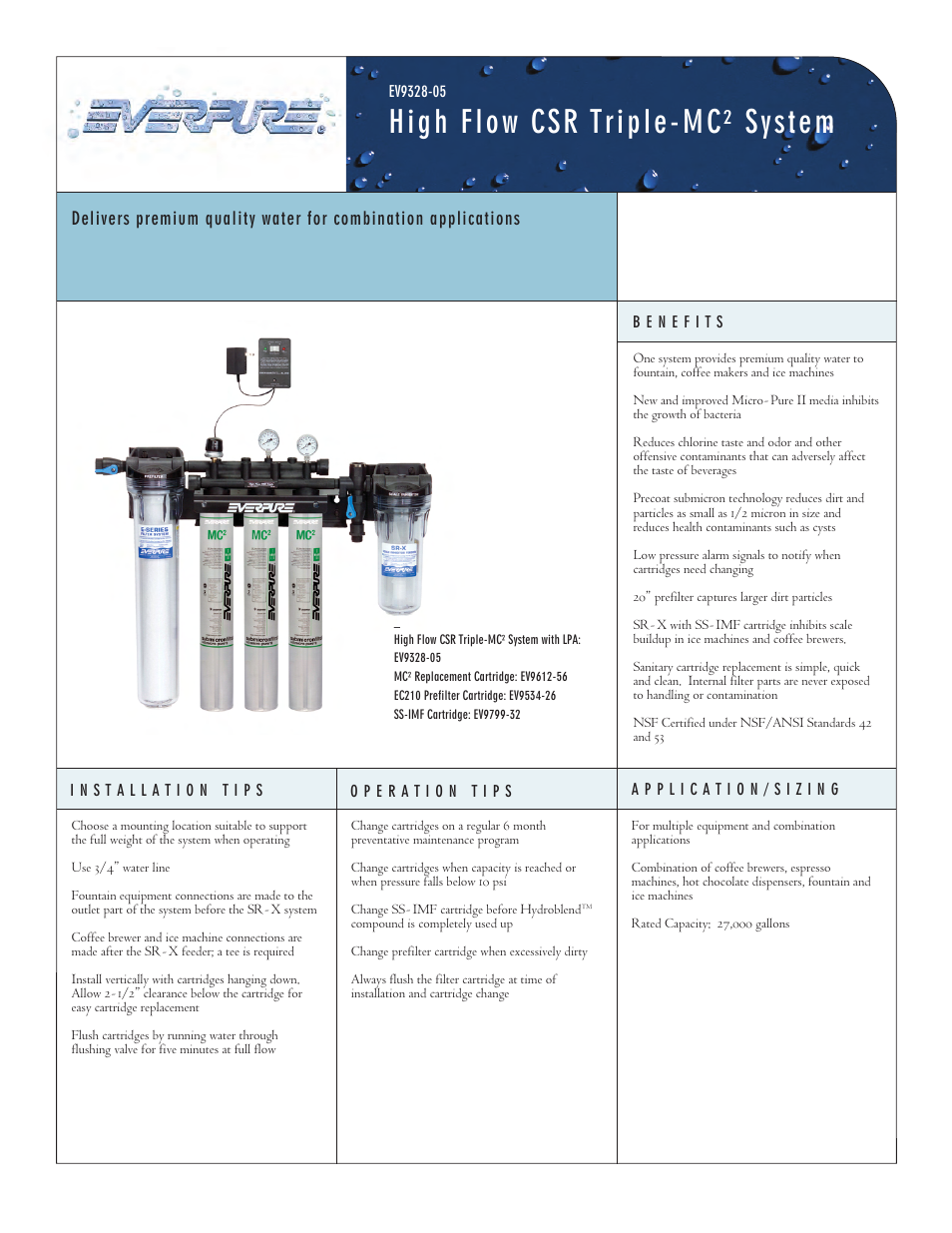 Everpure EV9328-05 User Manual | 2 pages
