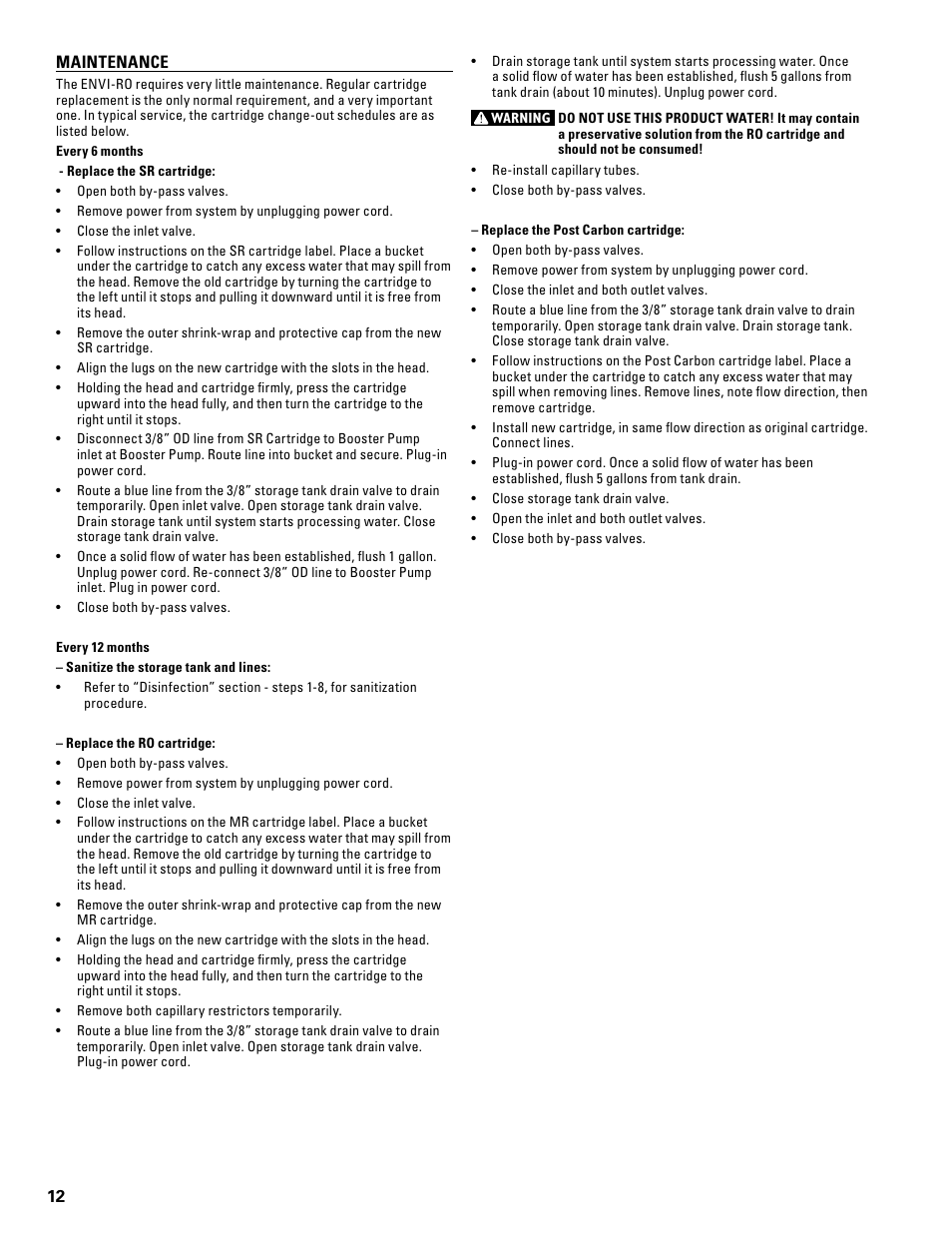 Everpure ENVI-RO User Manual | Page 12 / 16