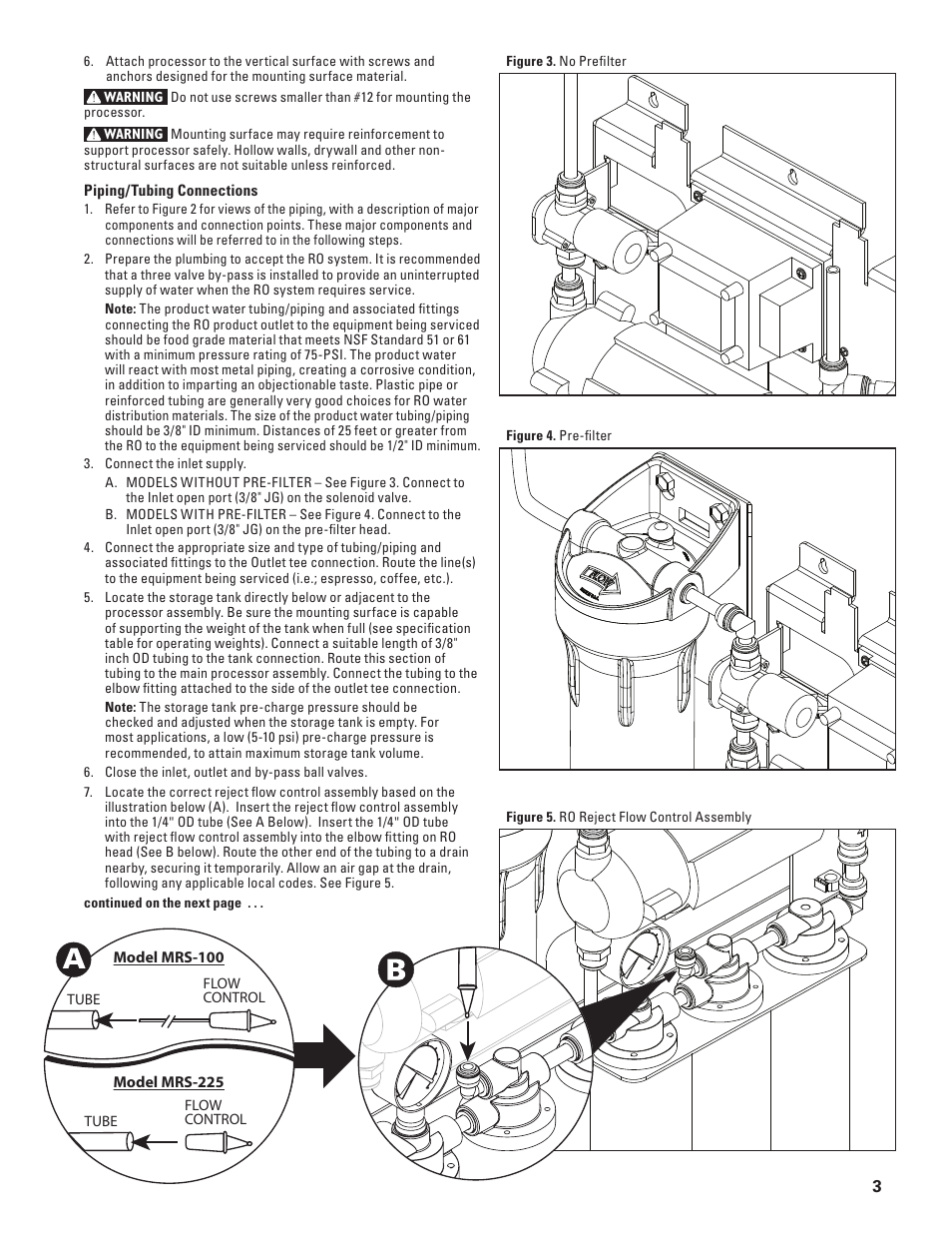 Everpure MRS Reverse Osmosis System MRS-100CC User Manual | Page 3 / 8