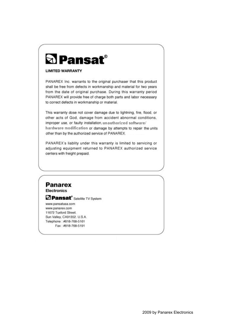 EXPANSYS PANSAT 4500 User Manual | Page 44 / 44