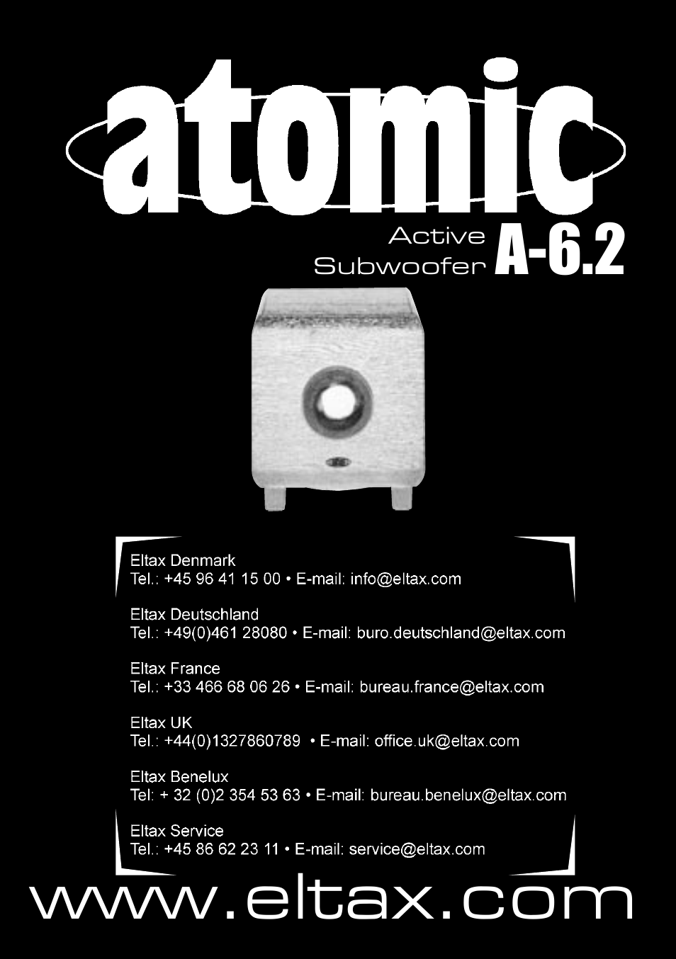 A-6.2, Active subwoofer | Eltax Atomic A-6.2 User Manual | Page 12 / 12