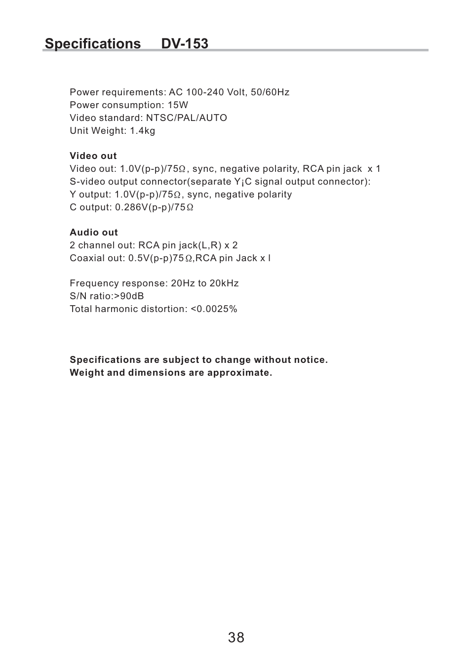 Eltax DV-252 User Manual | Page 38 / 40