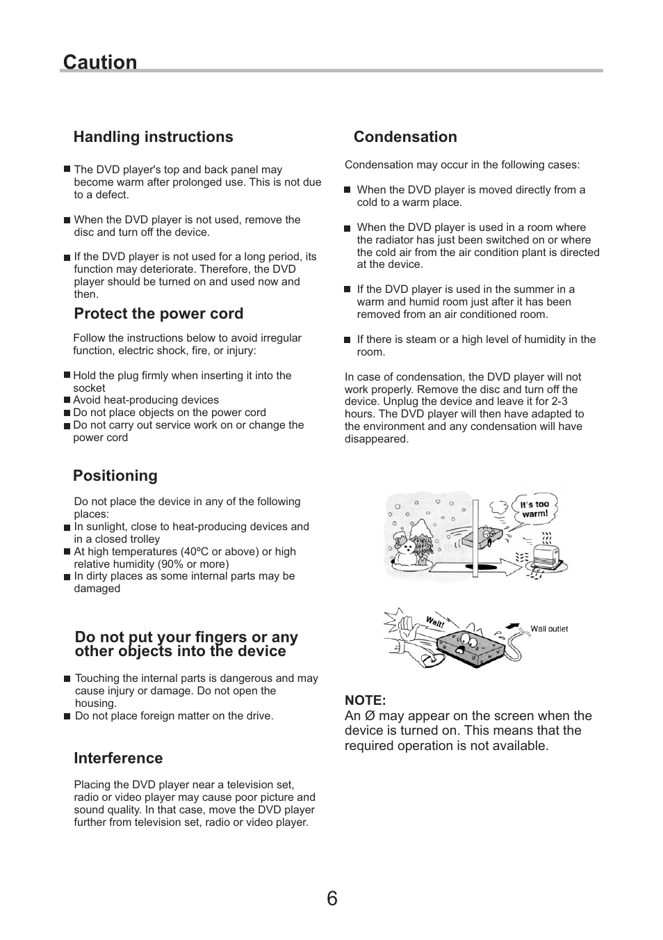 Caution 6 | Eltax DV-252 User Manual | Page 6 / 40