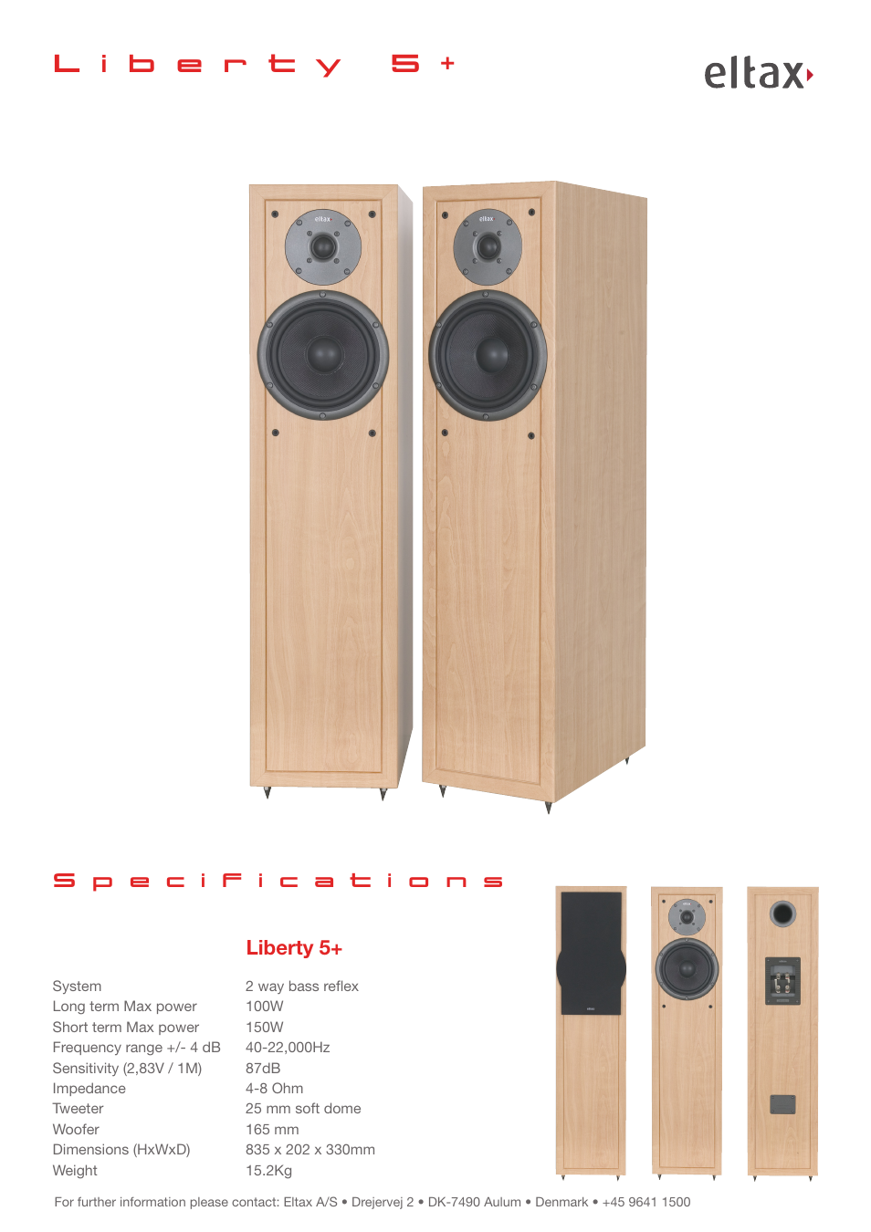 Liberty 5 | Eltax HiFi Speaker System User Manual | Page 2 / 2