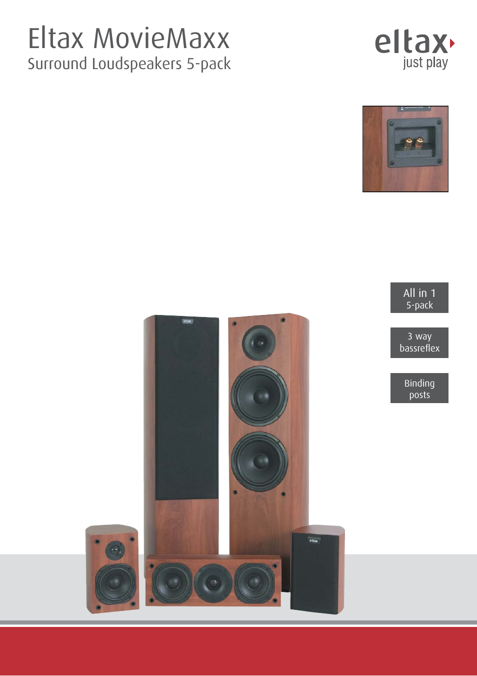 Eltax Surround Loudspeakers 5-pack MovieMaxx User Manual | 1 page