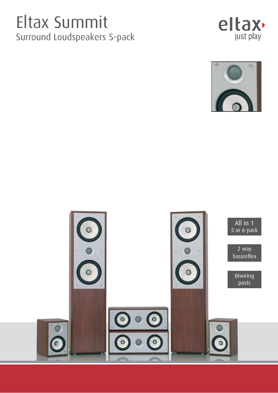 Eltax Surround Loudspeakers 5-pack Summit User Manual | 1 page