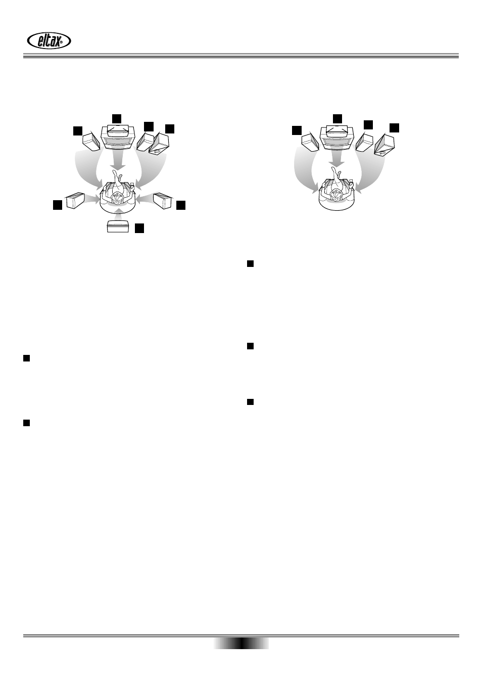 Connection, Surround 3 stereo, Positioning of the speakers | Eltax AVR-800 User Manual | Page 12 / 28