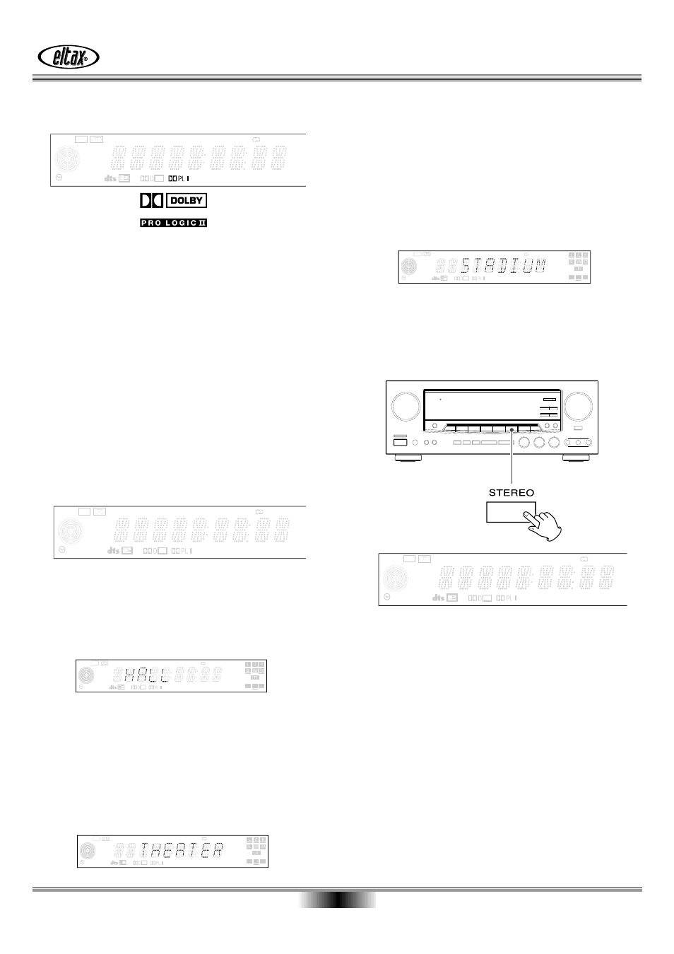 A vailable surround modes, 3 stereo > stereo | Eltax AVR-800 User Manual | Page 22 / 28