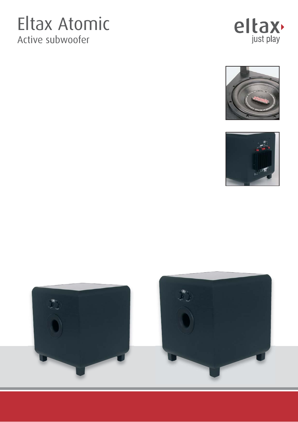 Eltax Active Subwoofer Atomic User Manual | 1 page